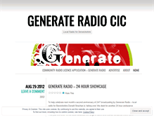 Tablet Screenshot of generateradiocic.wordpress.com