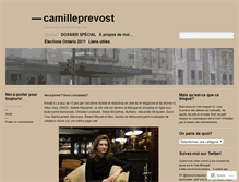 Tablet Screenshot of camilleprevost.wordpress.com