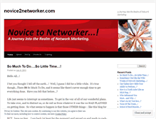 Tablet Screenshot of novice2networker.wordpress.com