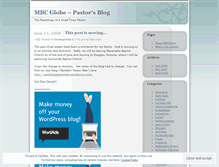 Tablet Screenshot of mbcpastoringlobe.wordpress.com