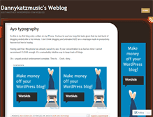 Tablet Screenshot of dannykatzmusic.wordpress.com