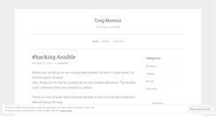 Desktop Screenshot of gregmoreno.wordpress.com