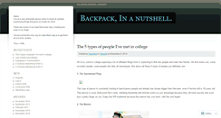 Desktop Screenshot of abackpack.wordpress.com