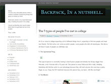 Tablet Screenshot of abackpack.wordpress.com