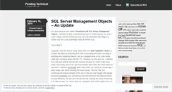Desktop Screenshot of pendingtech.wordpress.com