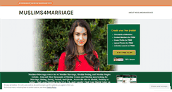 Desktop Screenshot of muslims4marriage.wordpress.com