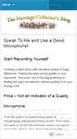 Mobile Screenshot of heritagecollector.wordpress.com