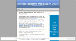 Desktop Screenshot of mobilize4palestine.wordpress.com