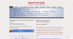 Desktop Screenshot of beyondlifegoals.wordpress.com