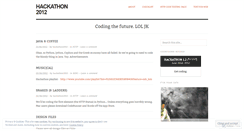 Desktop Screenshot of hackathon2012.wordpress.com