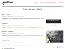 Tablet Screenshot of hackathon2012.wordpress.com