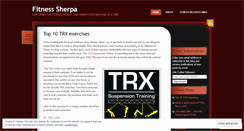Desktop Screenshot of fitnesssherpa.wordpress.com