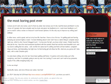 Tablet Screenshot of ohsoblocked.wordpress.com