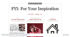 Desktop Screenshot of fyinspiration.wordpress.com