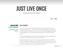 Tablet Screenshot of justliveonce.wordpress.com