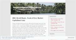 Desktop Screenshot of internationalrelationslangara.wordpress.com