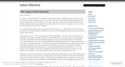 Desktop Screenshot of indiandilemma.wordpress.com