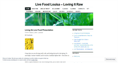 Desktop Screenshot of livefoodlouisa.wordpress.com