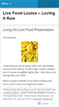 Mobile Screenshot of livefoodlouisa.wordpress.com