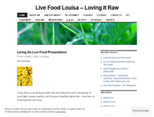 Tablet Screenshot of livefoodlouisa.wordpress.com