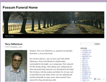 Tablet Screenshot of fossumfuneralhome.wordpress.com