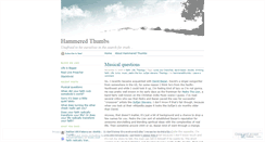Desktop Screenshot of hammeredthumbs.wordpress.com