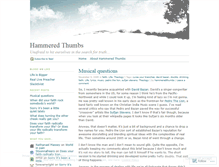 Tablet Screenshot of hammeredthumbs.wordpress.com