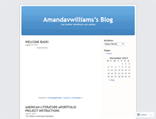 Tablet Screenshot of amandavwilliams.wordpress.com