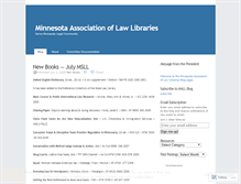 Tablet Screenshot of minnesotalawlibrarians.wordpress.com