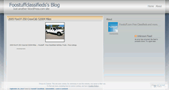 Desktop Screenshot of foostuffclassifieds.wordpress.com