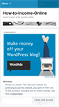 Mobile Screenshot of how2income.wordpress.com
