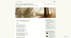 Desktop Screenshot of alonetogetheronline.wordpress.com
