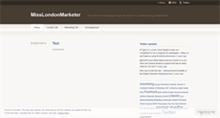 Desktop Screenshot of misslondonmarketer.wordpress.com