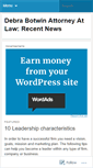 Mobile Screenshot of debrabotwinattorney.wordpress.com