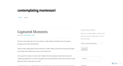 Desktop Screenshot of contemplatingmontessori.wordpress.com