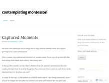 Tablet Screenshot of contemplatingmontessori.wordpress.com