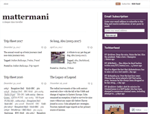 Tablet Screenshot of mattermani.wordpress.com