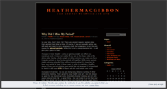 Desktop Screenshot of heathermacgibbon.wordpress.com