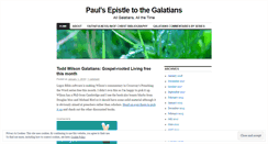 Desktop Screenshot of epistletothegalatians.wordpress.com