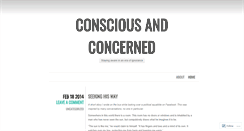 Desktop Screenshot of consciousandconcerned.wordpress.com