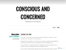 Tablet Screenshot of consciousandconcerned.wordpress.com