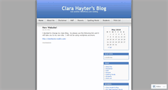 Desktop Screenshot of clarahayter.wordpress.com