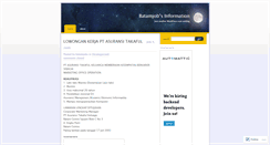 Desktop Screenshot of batamjob.wordpress.com