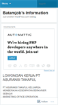 Mobile Screenshot of batamjob.wordpress.com