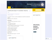 Tablet Screenshot of batamjob.wordpress.com