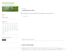 Tablet Screenshot of kindraccoon.wordpress.com