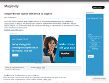 Tablet Screenshot of maglevity.wordpress.com