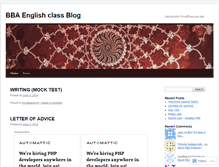 Tablet Screenshot of bbaenglishclass.wordpress.com