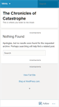 Mobile Screenshot of chroniclesofcatastrophe.wordpress.com