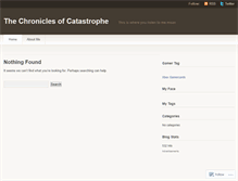 Tablet Screenshot of chroniclesofcatastrophe.wordpress.com